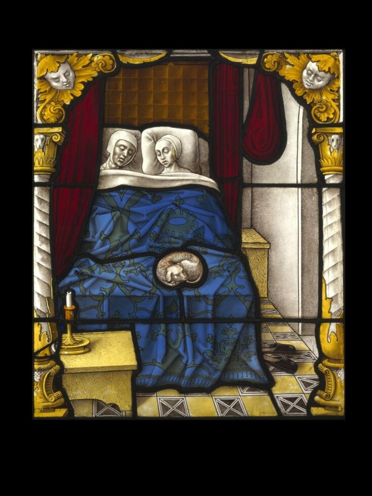 Tobias and Sarah-from 16th century Germany (stained glass)